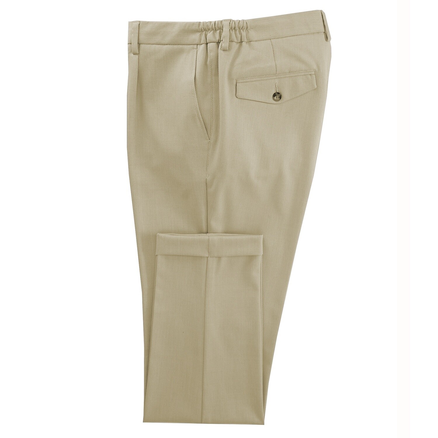 Beige Twill Casual Trouser