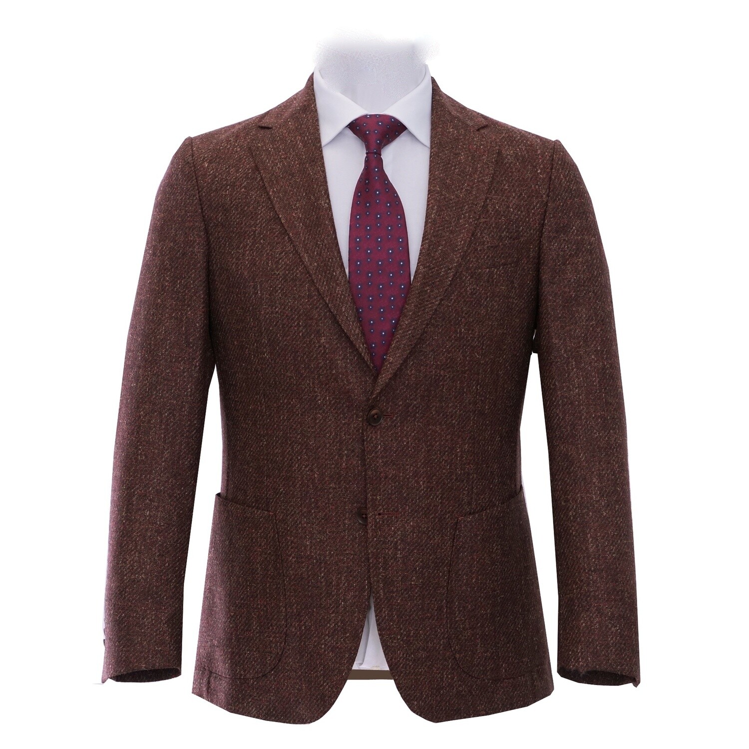 Brown Notch Lapel Patch Pocket Jacket