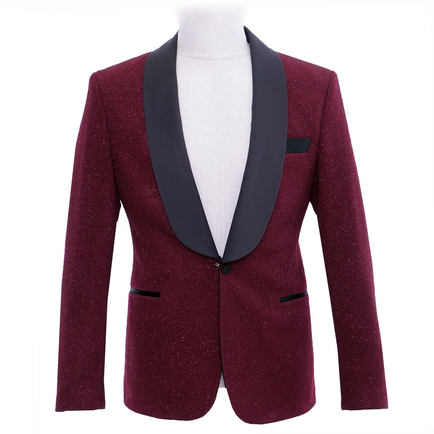 Red Shiny Tuxedo Jacket