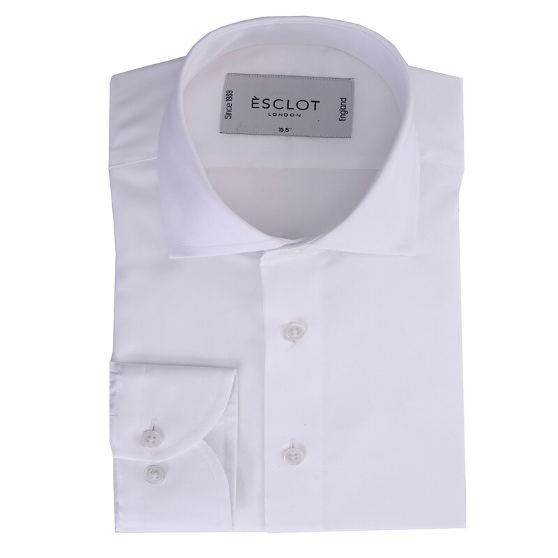 White Non-Iron Single Cuff Poplin Shirt
