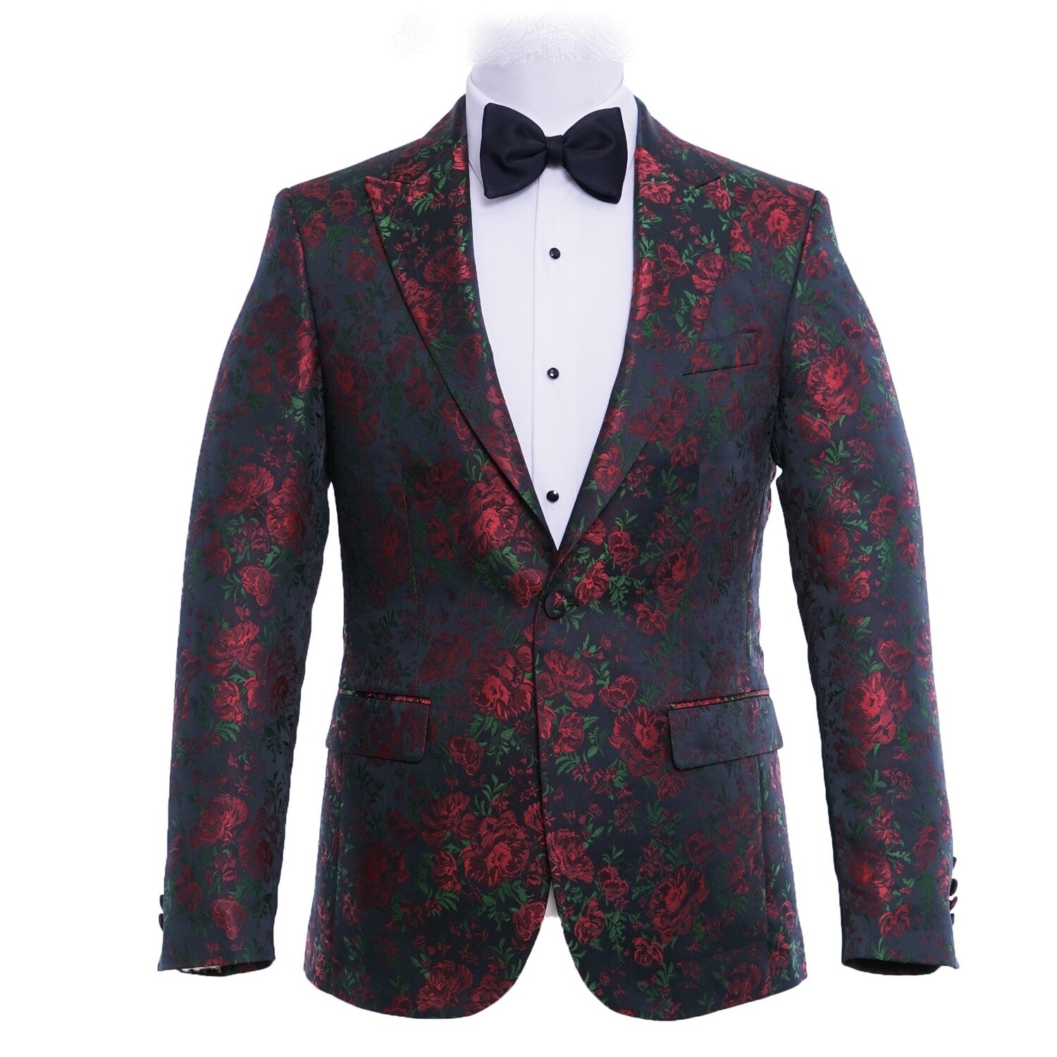 Navy Floral Rose Jacket