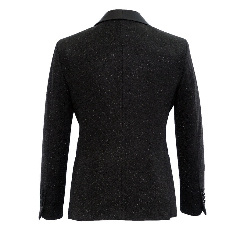 Black Shiny Tuxedo Jacket