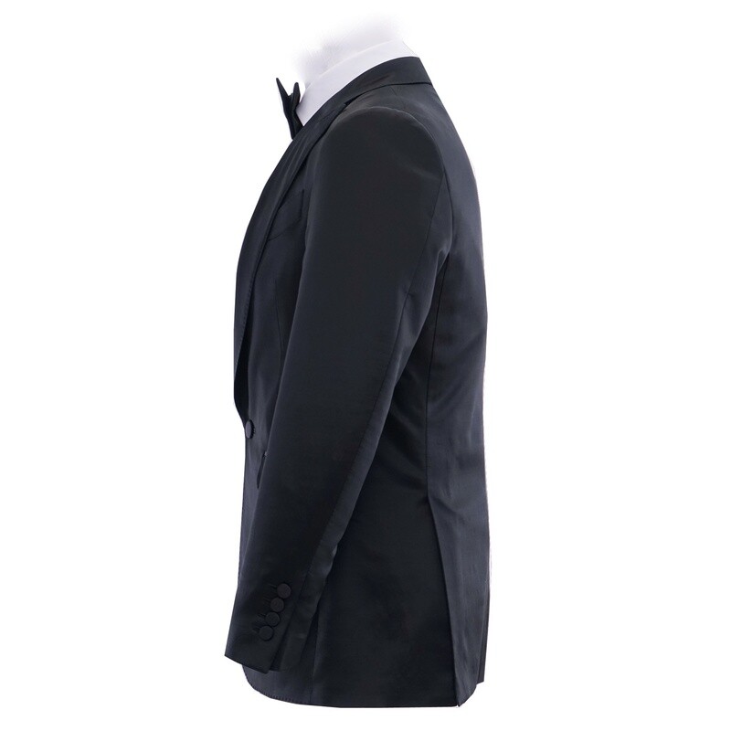 Black Peak Lapel Suit Jacket