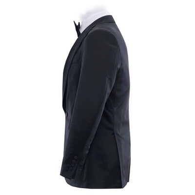 Black Peak Lapel Suit Jacket