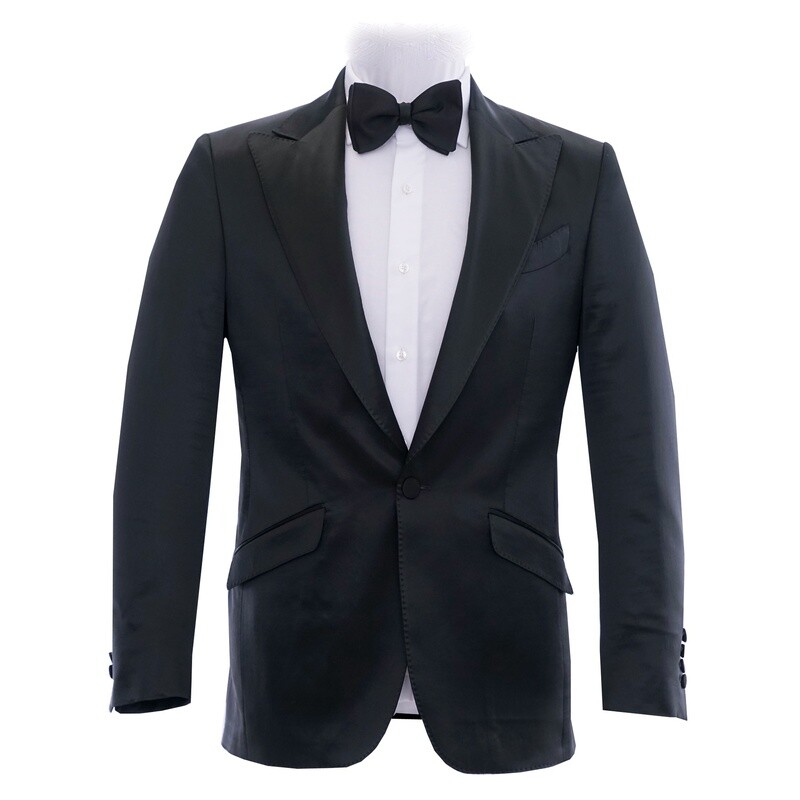 Black Peak Lapel Suit Jacket