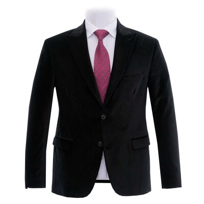 Black Peak Lapel Velvet Jacket
