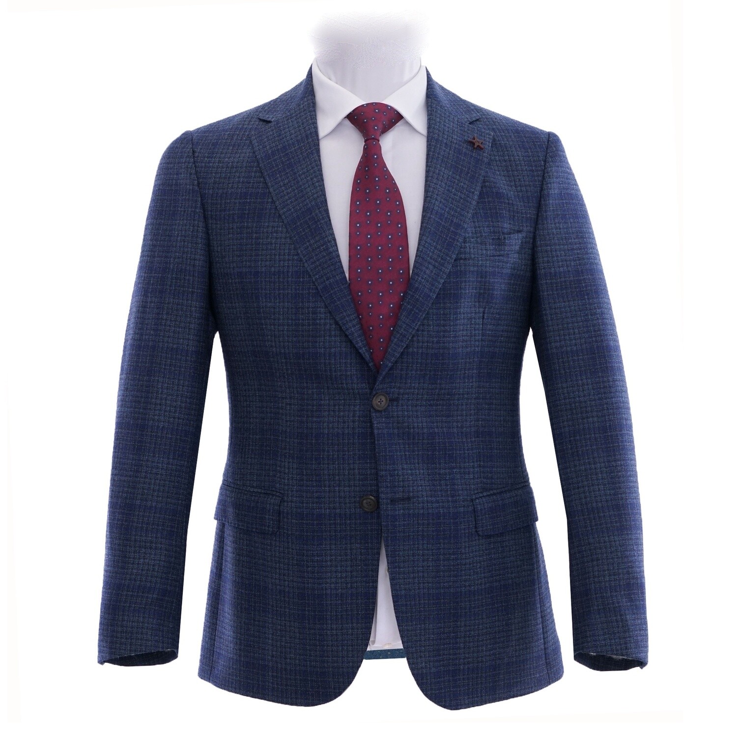 Blue Green Check Jacket
