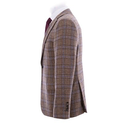 Camel Blue Flannel Check Jacket