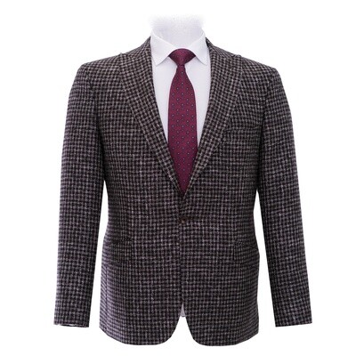 Brown Houndstooth Flannel Jacket