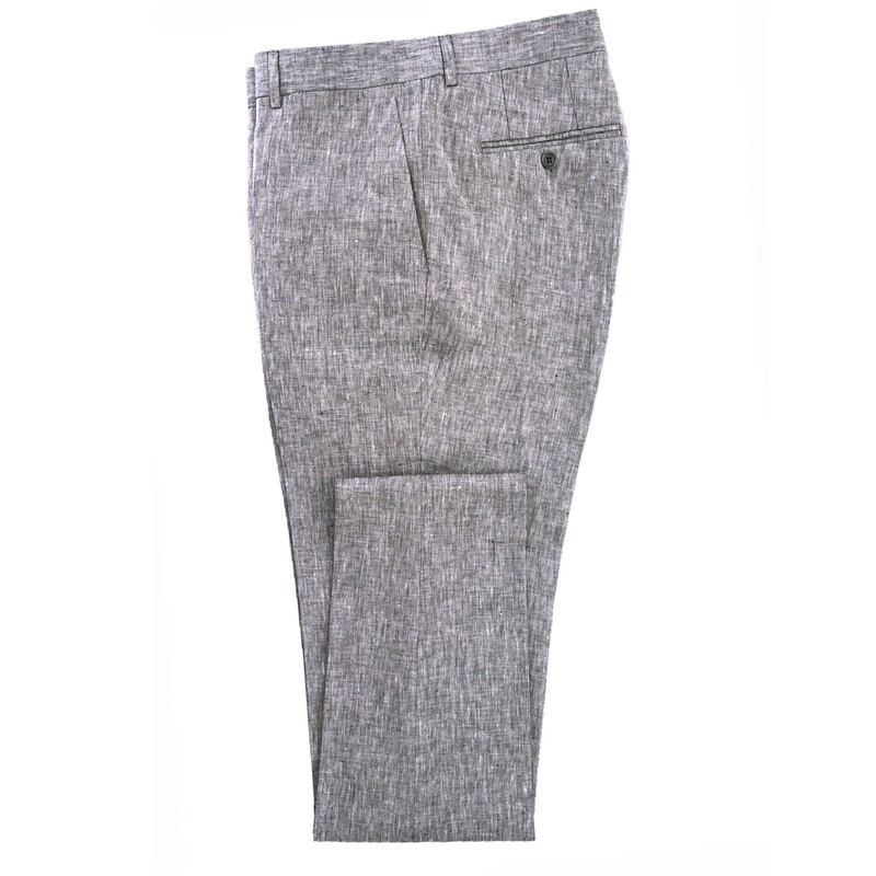 Grey Linen Suit Trousers