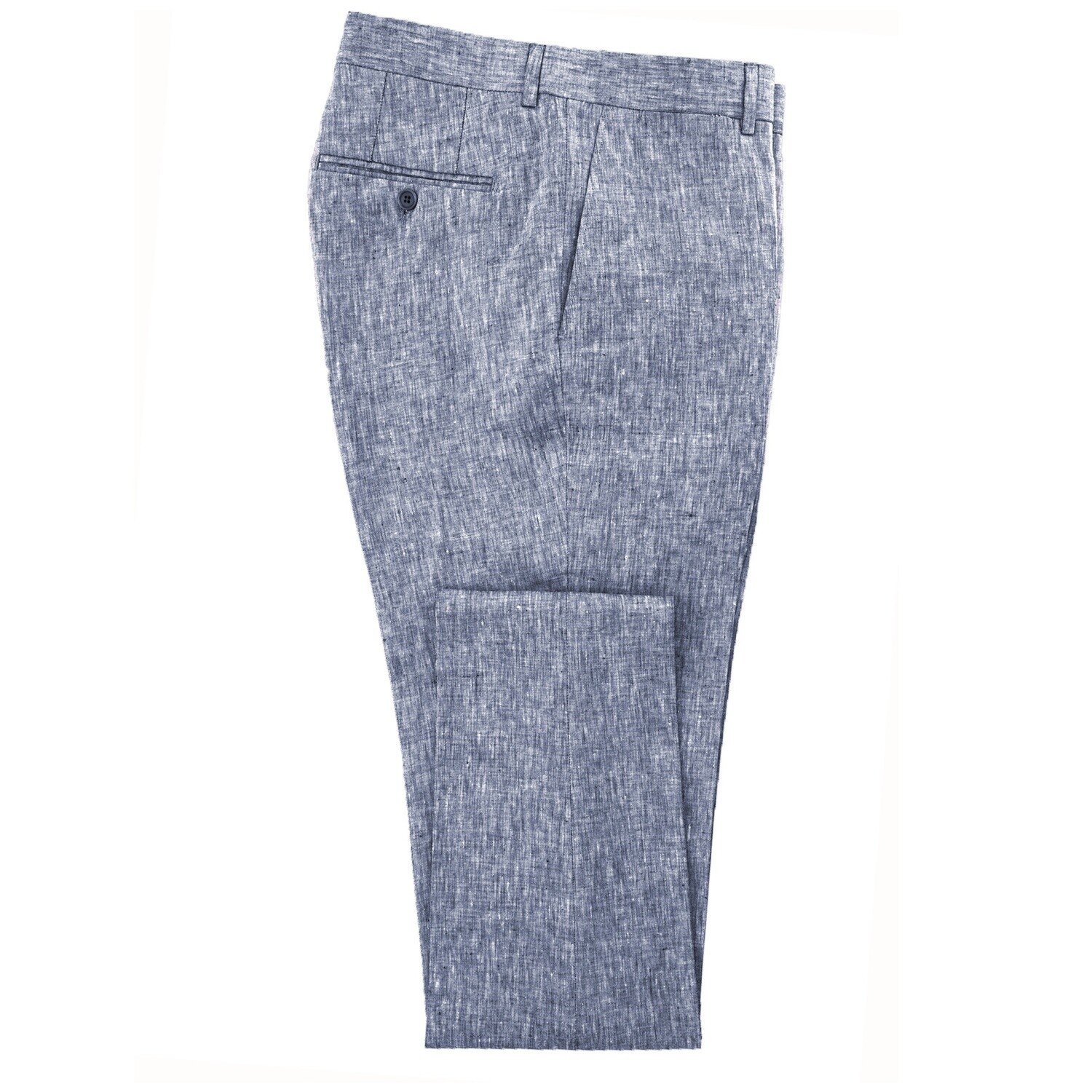 Sky Blue Linen Suit Trousers