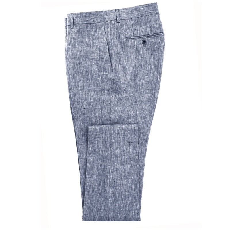 Sky Blue Linen Suit Trousers