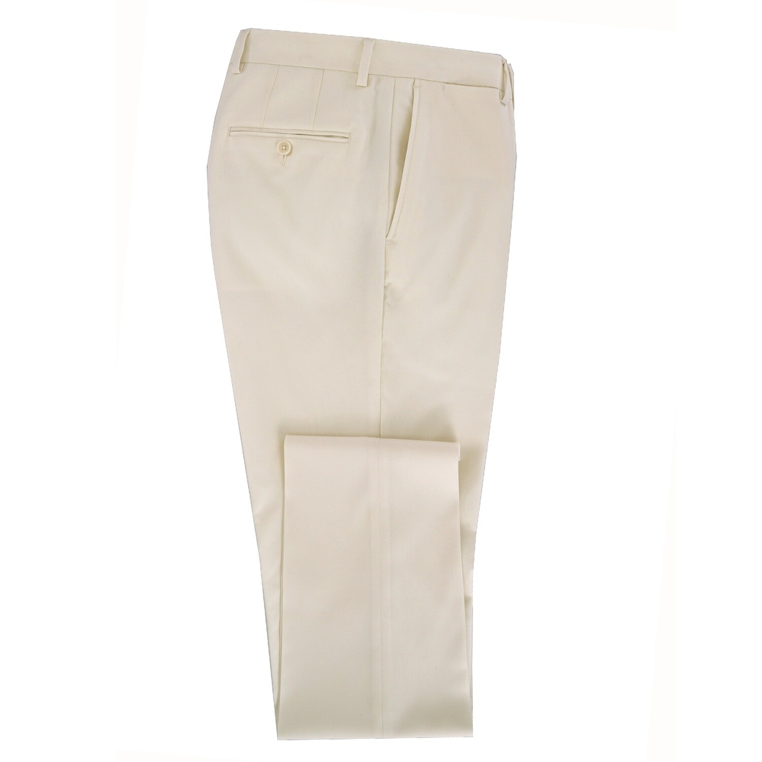 White Notch Lapel Suit Trousers