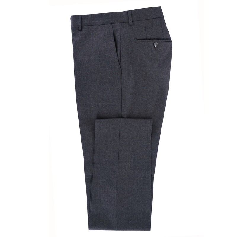Charcoal Flannel Suit Trousers