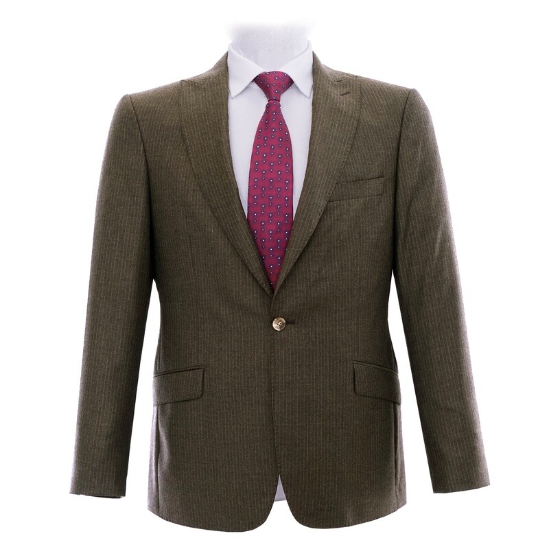 Brown Pinstripe Suit