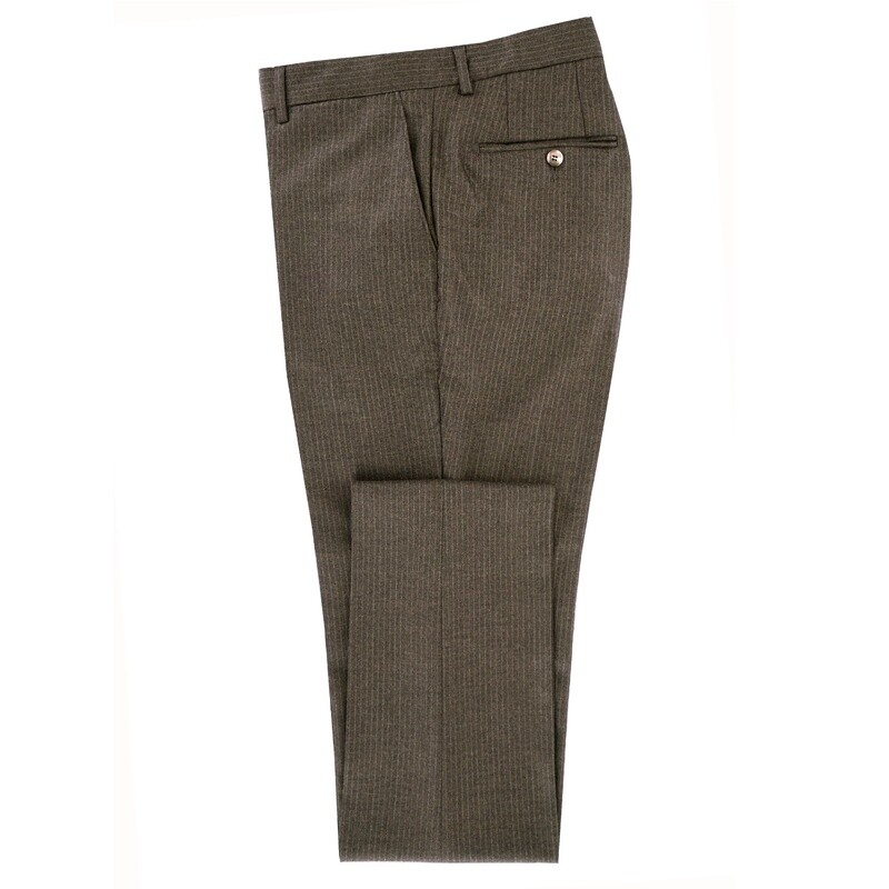 Brown Pinstripe Suit Trouser