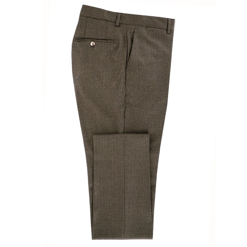 Brown Pinstripe Suit Trouser