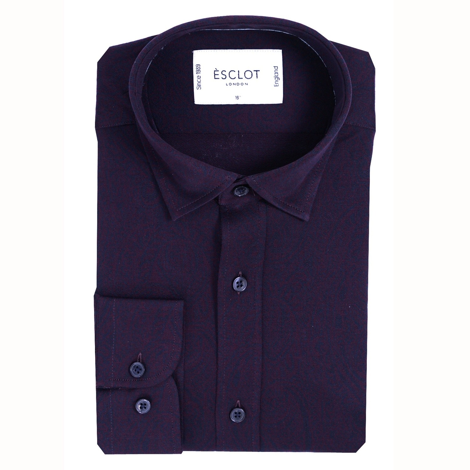 Burgundy Paisley Casual Shirt