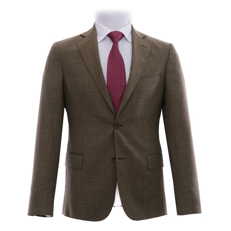 Brown Micro Check Suit