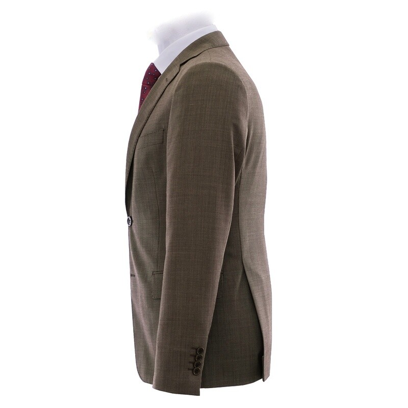 Brown Micro Check Suit