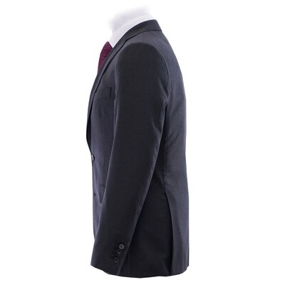 Charcoal Notch Lapel Flannel Suit