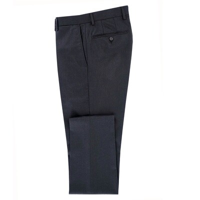 Charcoal Notch Lapel Flannel Suit Trousers