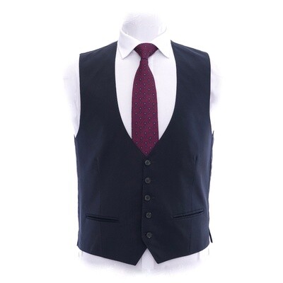 Navy Peak Lapel 3Pc Suit Waistcoat
