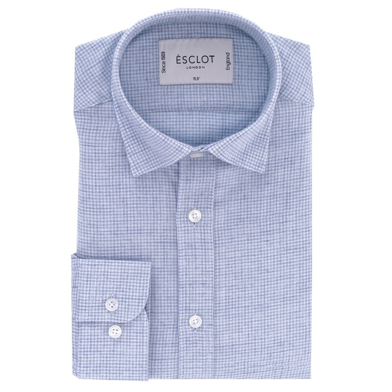Casual Light Blue Check Shirt