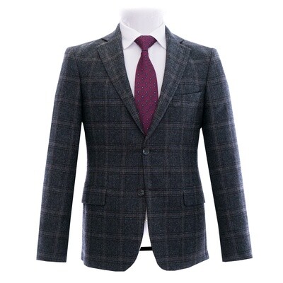 Blue Brown Bold Check Flannel Jacket