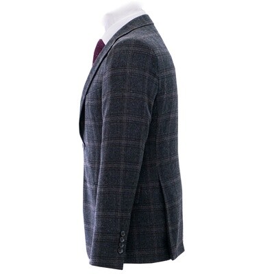 Blue Brown Bold Check Flannel Jacket