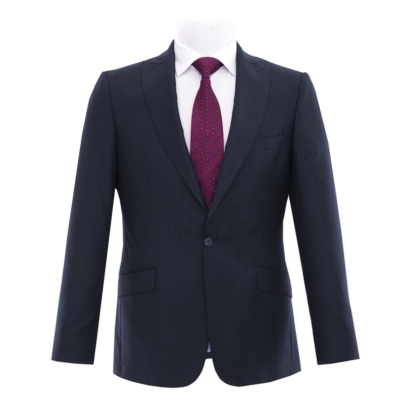 Navy Pinstripe Suit