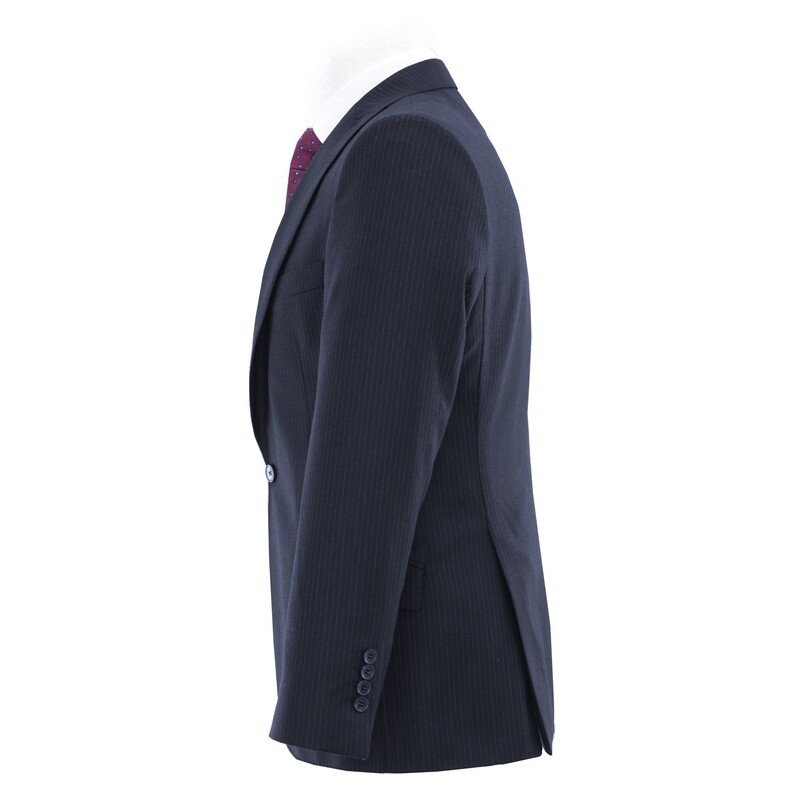 Navy Pinstripe Suit