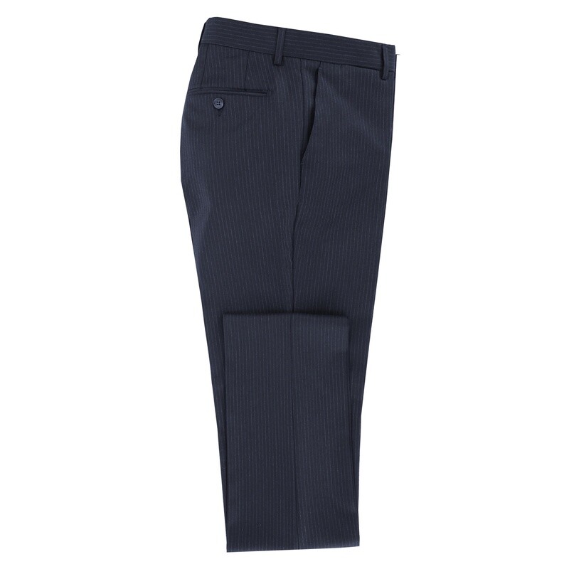 Navy Pinstripe Suit Trousers
