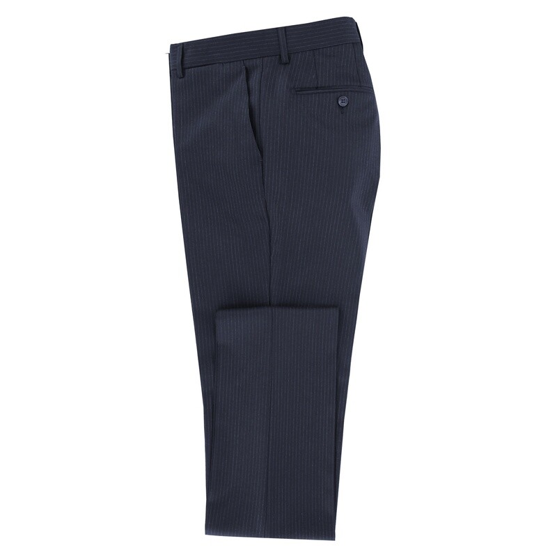 Navy Pinstripe Suit Trousers