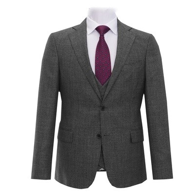 Mid-Grey Pow Check 3Pc Suit Jacket