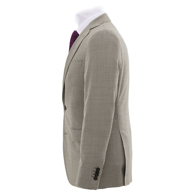White Black Houndstooth Suit