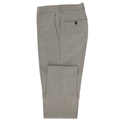 White Black Houndstooth Suit Trousers