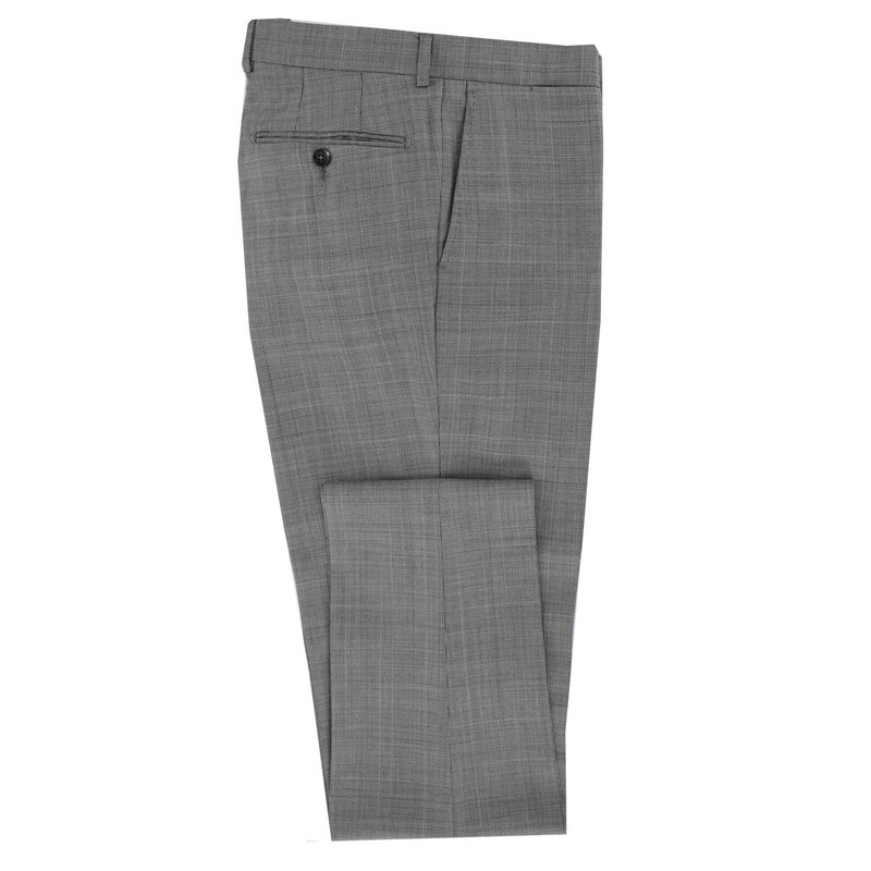 Light Grey 3Pc Pow Check Suit Trousers