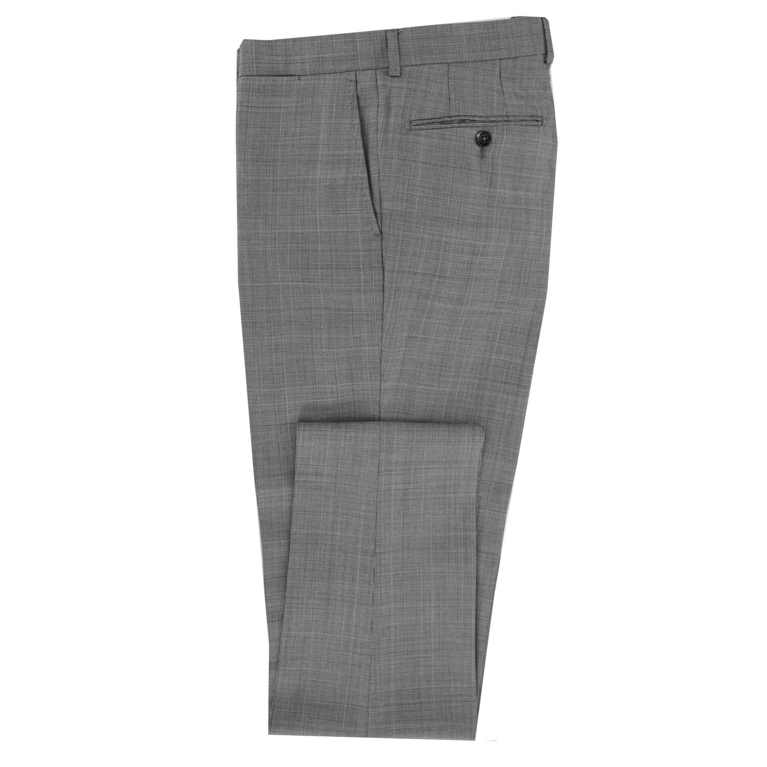 Light Grey 3Pc Pow Check Suit Trousers