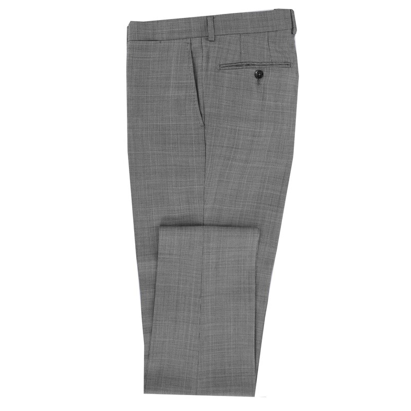 Light Grey 3Pc Pow Check Suit Trousers