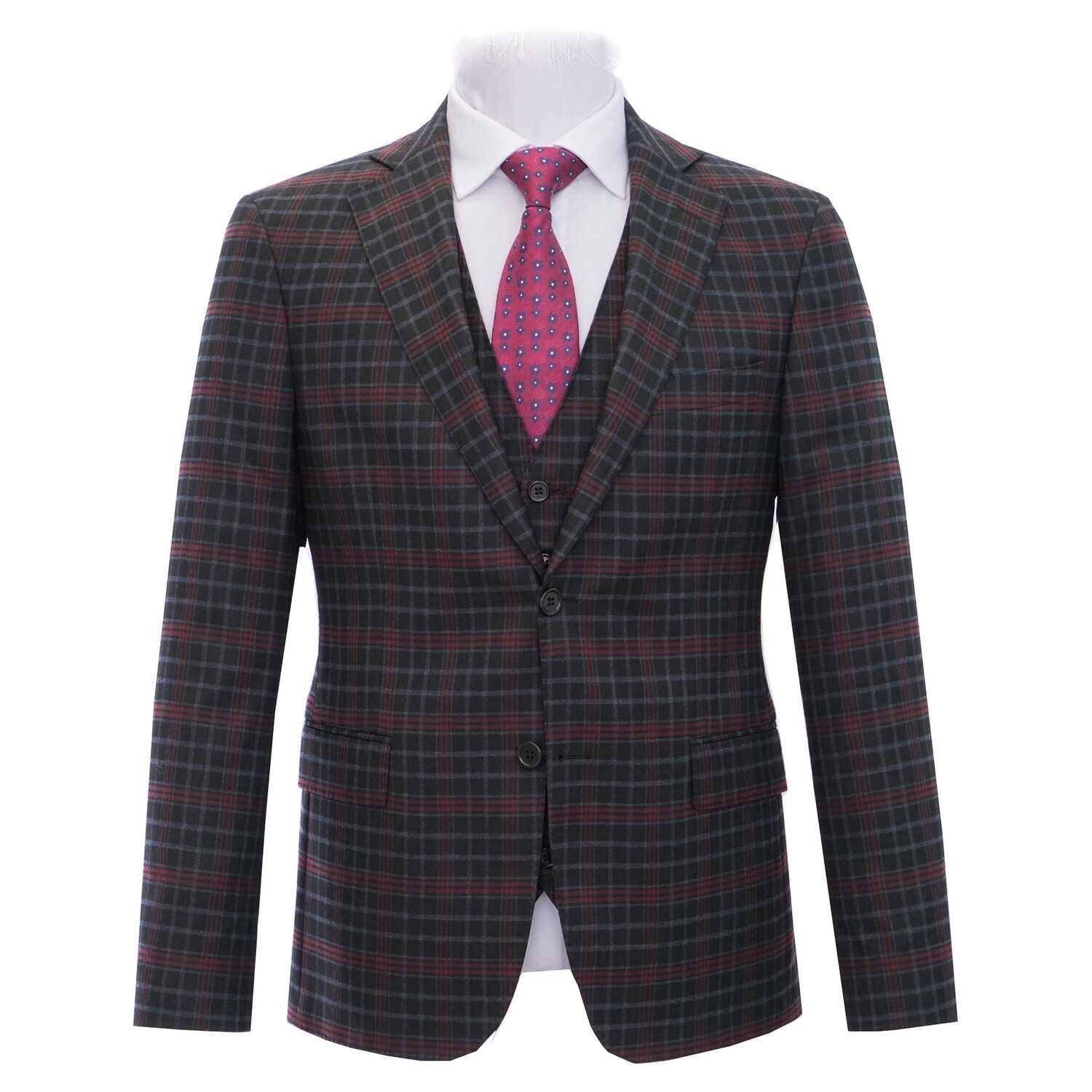 Green Red Blue Check Jacket