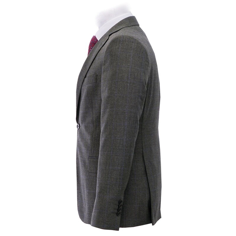Charcoal Pow Check  Suit Jacket New