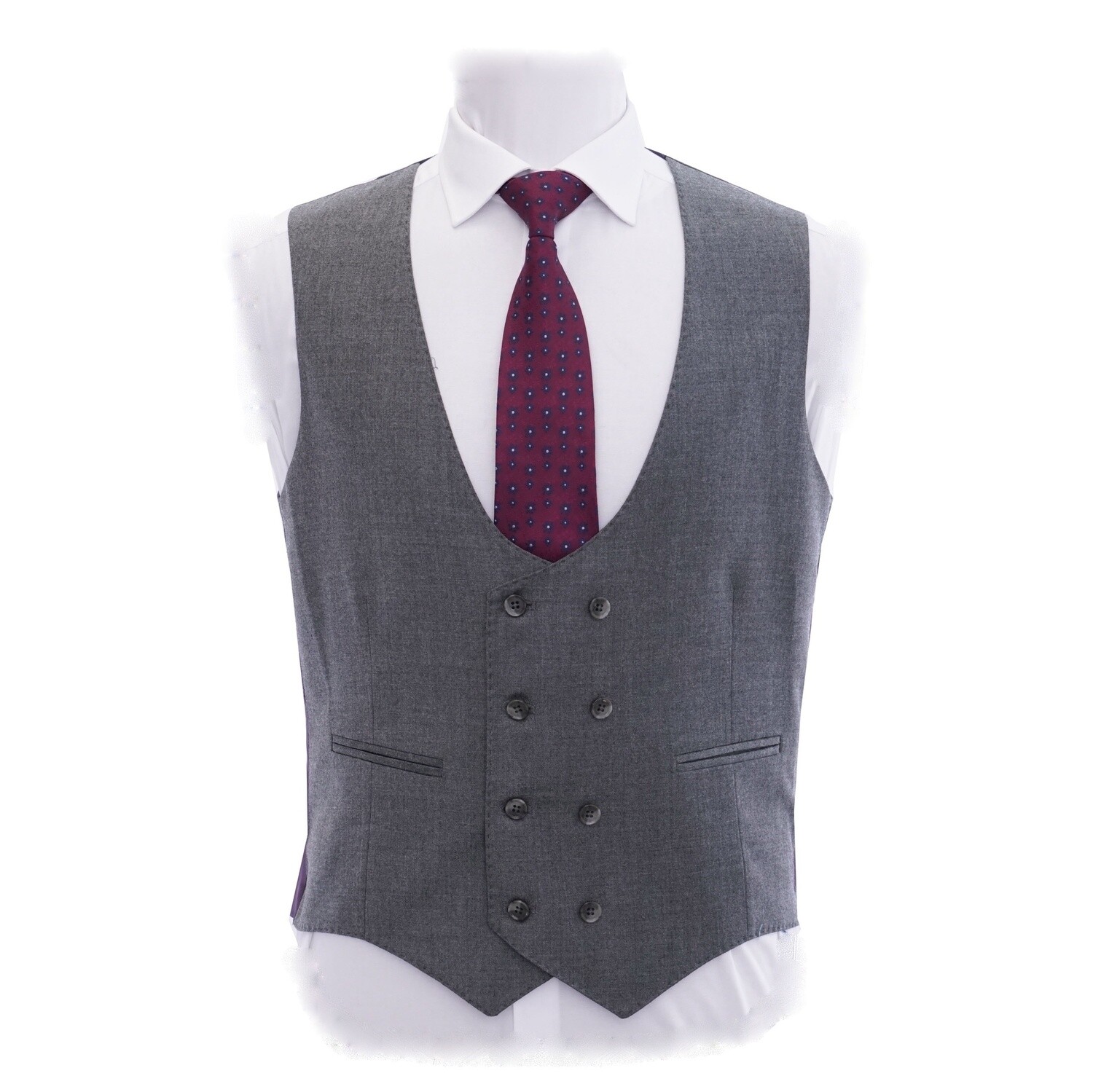 Grey 3Pc Suit Waistcoat