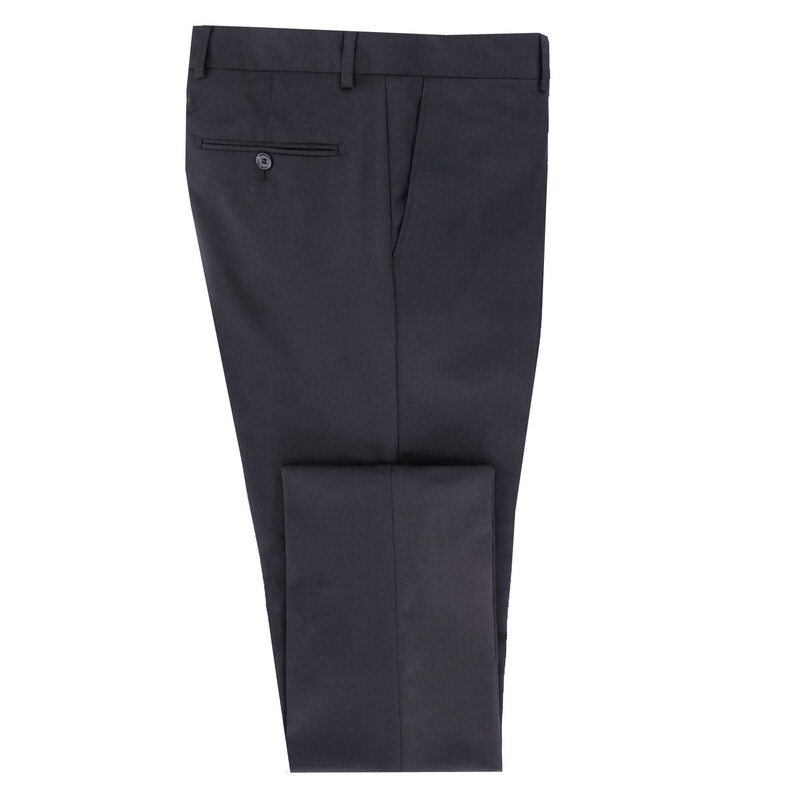 Black Patterned Shawl Lapel Suit Trousers