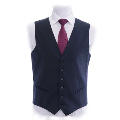 Navy 3Pc Suit Waistcoat
