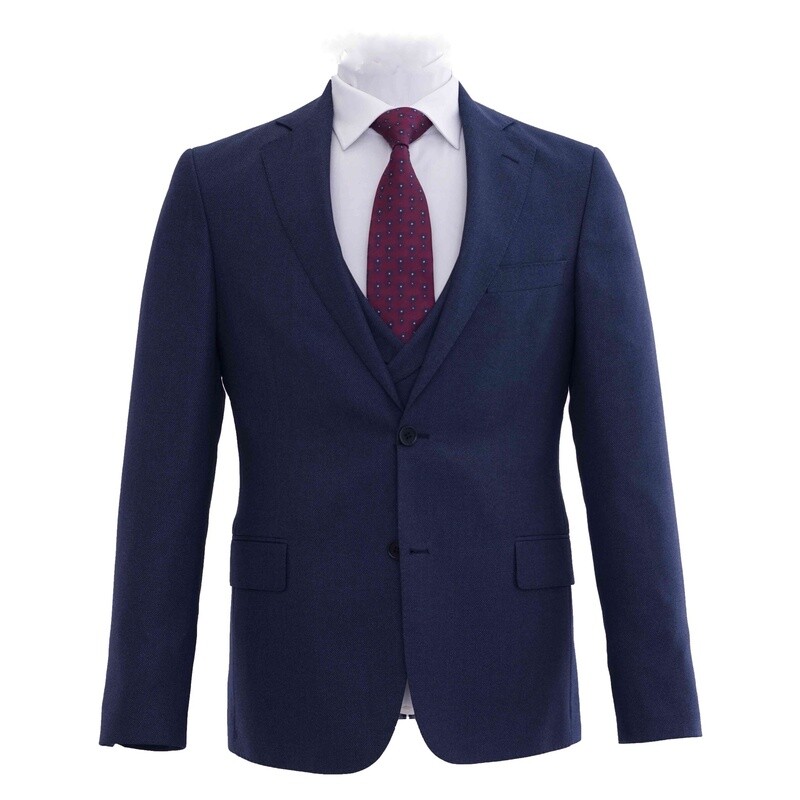 Blue Birdseye  Suit Jacket New