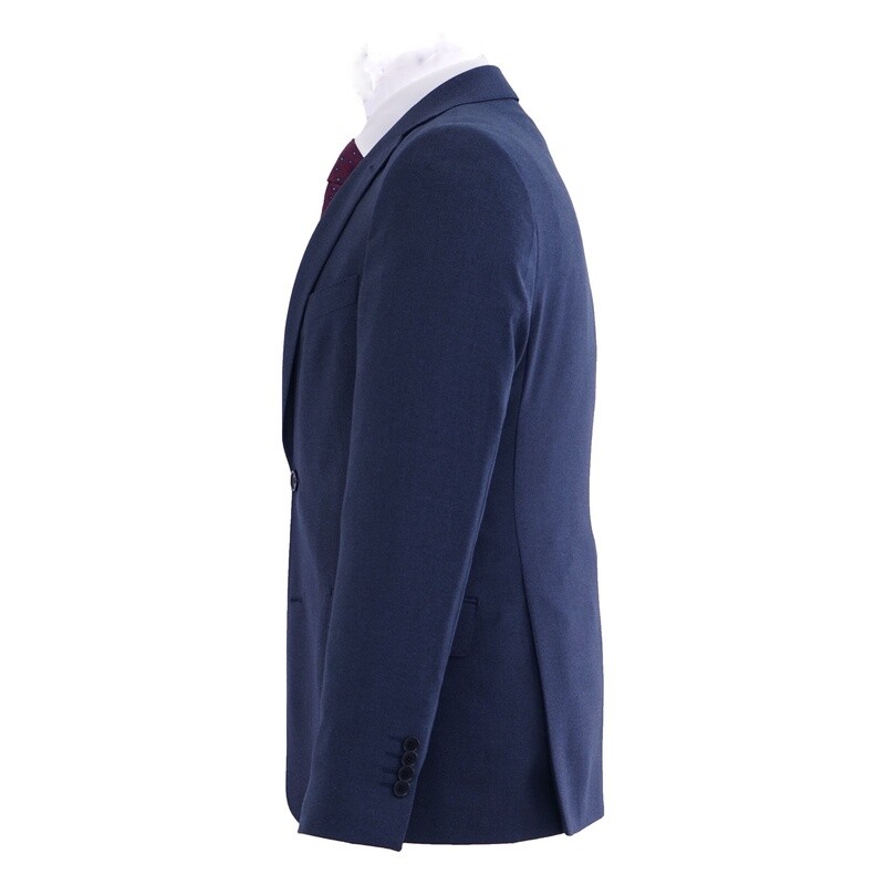 Blue Birdseye  Suit Jacket New