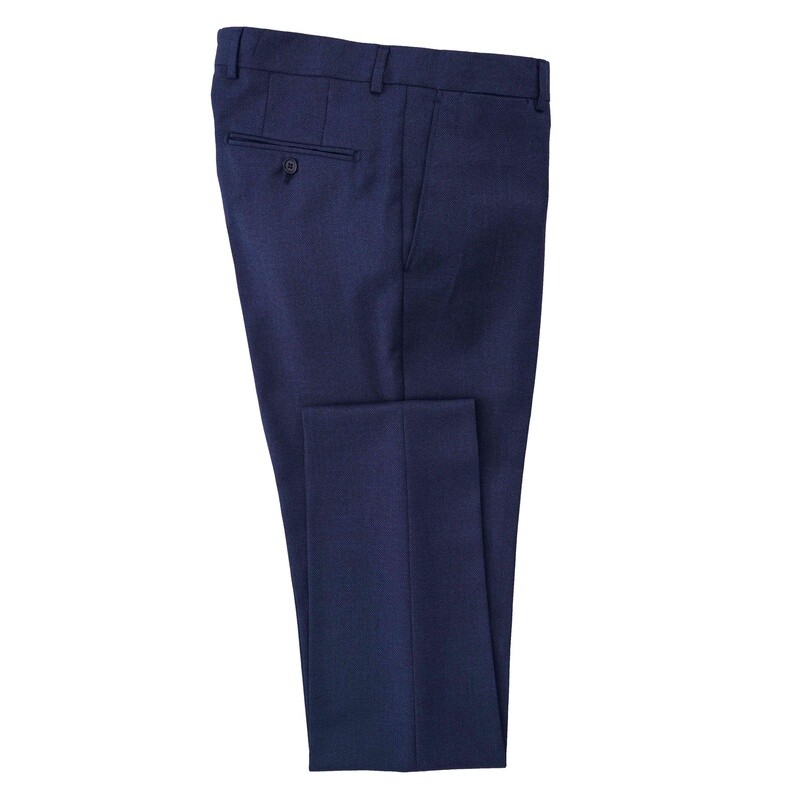 Blue Birdseye  Suit Trousers New