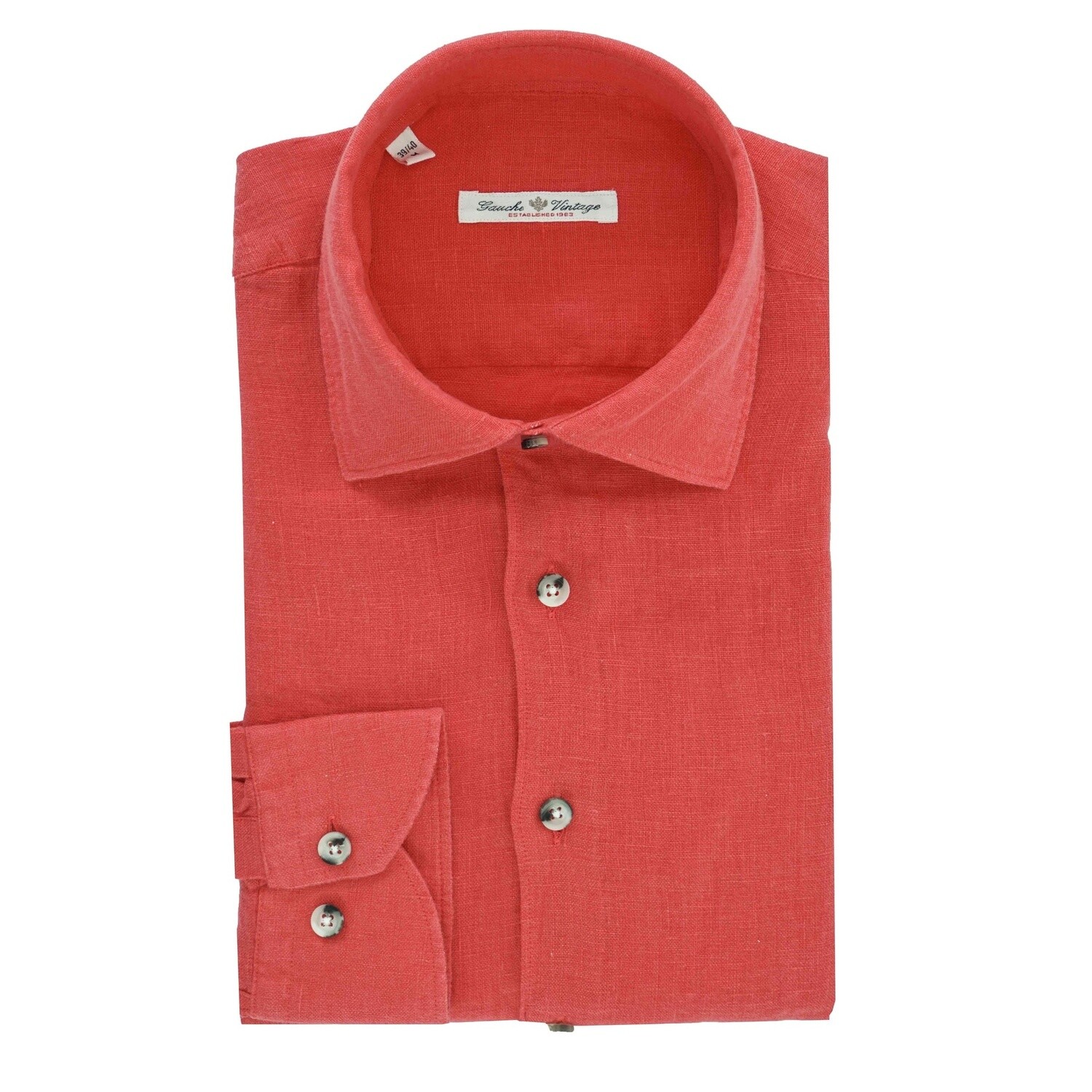 Red Linen Shirt