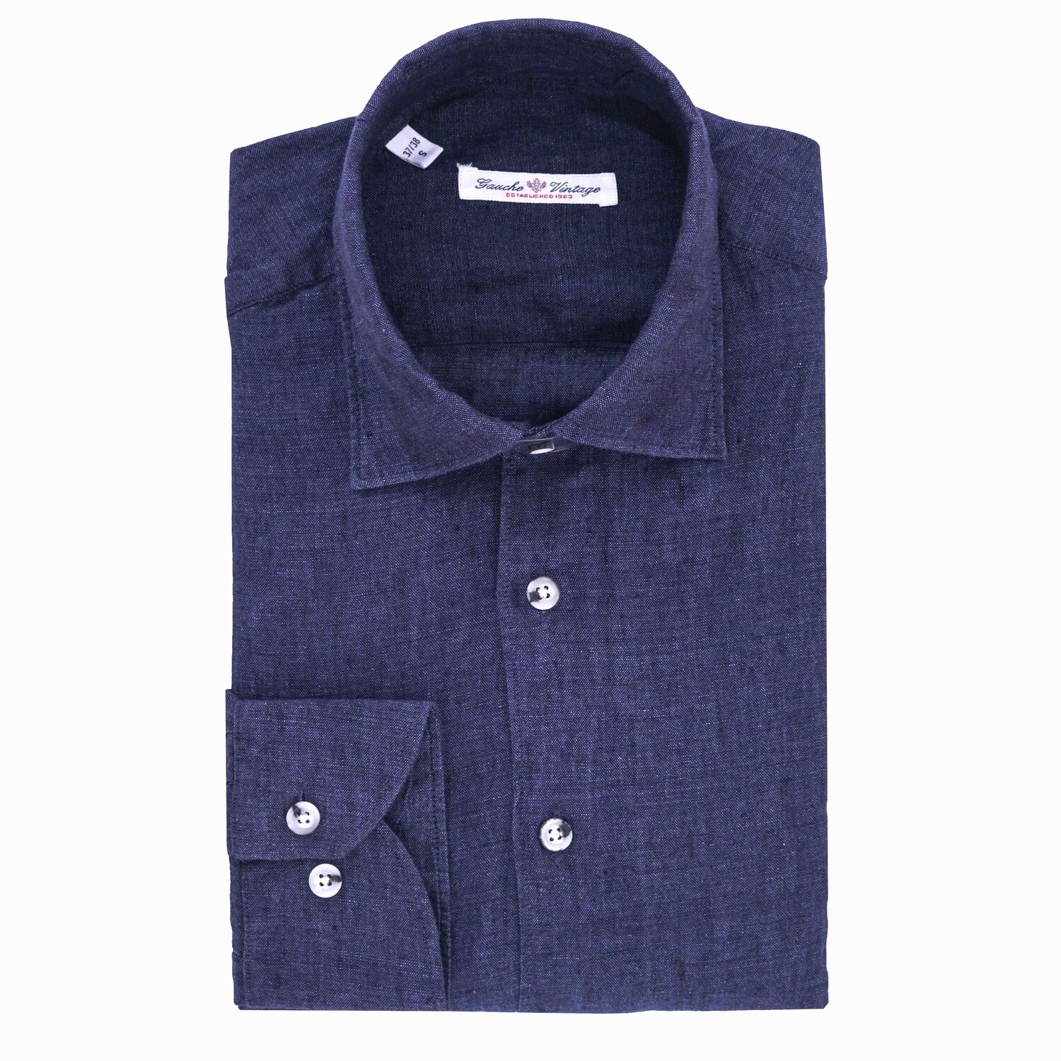 Denim Blue Linen Shirt